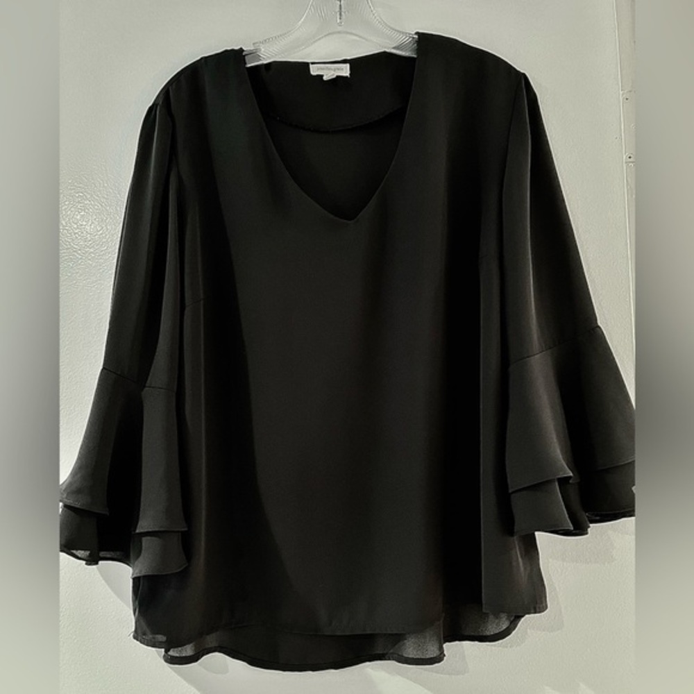 Jennifer&grace Black Long Sleeve Blouse Size M